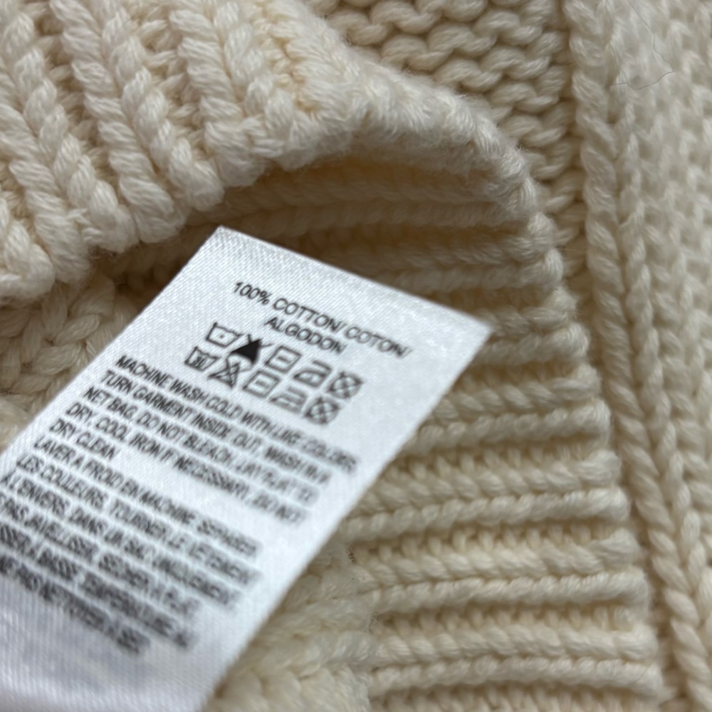 Lucky brand Men's Cream Sweater 100% cotton size XL - Picture 7 of 8